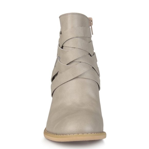 Journee Collection Strap Women's Ankle Boots - Picture 2 of 8